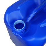 New HDPE double-layered bucket: inner layer white, outer layer blue; capacity 25L; made of chemical-grade plastic; stackable; resistant to acids, alkalis, and corrosion.
