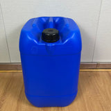 New HDPE double-layered bucket: inner layer white, outer layer blue; capacity 25L; made of chemical-grade plastic; stackable; resistant to acids, alkalis, and corrosion.