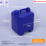 10-liter industrial plastic bucket; 10 kg water-soluble fertilizer bucket; corrosion-resistant 10-liter chemical bucket; thickened square bucket