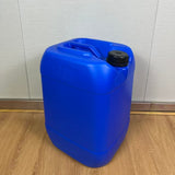 New HDPE double-layered bucket: inner layer white, outer layer blue; capacity 25L; made of chemical-grade plastic; stackable; resistant to acids, alkalis, and corrosion.