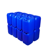 New HDPE double-layered bucket: inner layer white, outer layer blue; capacity 25L; made of chemical-grade plastic; stackable; resistant to acids, alkalis, and corrosion.