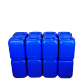 New HDPE double-layered bucket: inner layer white, outer layer blue; capacity 25L; made of chemical-grade plastic; stackable; resistant to acids, alkalis, and corrosion.