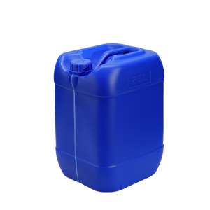 New HDPE double-layered bucket: inner layer white, outer layer blue; capacity 25L; made of chemical-grade plastic; stackable; resistant to acids, alkalis, and corrosion.