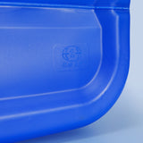 New HDPE double-layered bucket: inner layer white, outer layer blue; capacity 25L; made of chemical-grade plastic; stackable; resistant to acids, alkalis, and corrosion.